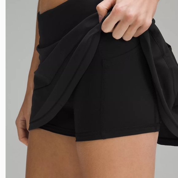 Lululemon Athletica Black Pace Rival Mid-Rise Skirt Size 12 - Picture 2 of 16